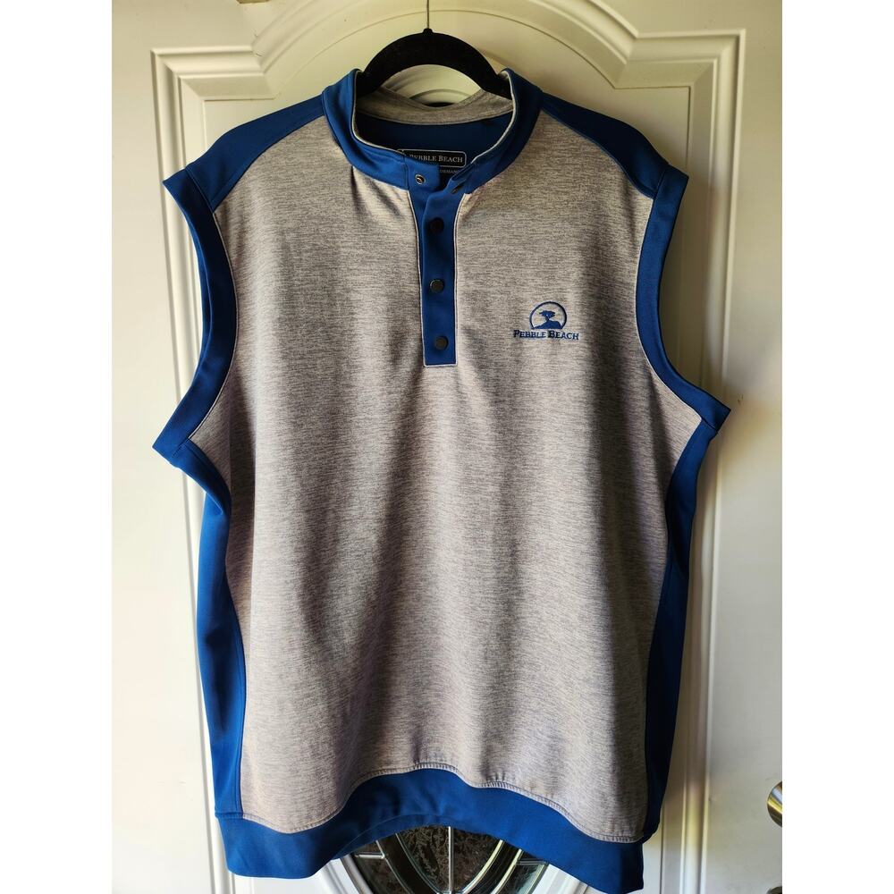 Pebble Beach Dry-Luxe Performance Golf Vest 1/4 Button Mens XL